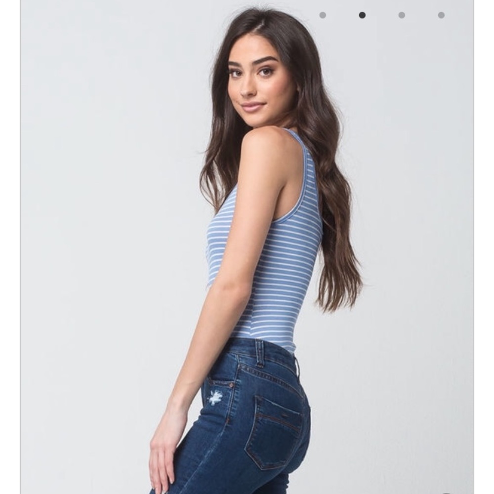 FULL TILT Striped Womens Bodysuit - Picture 3 of 7